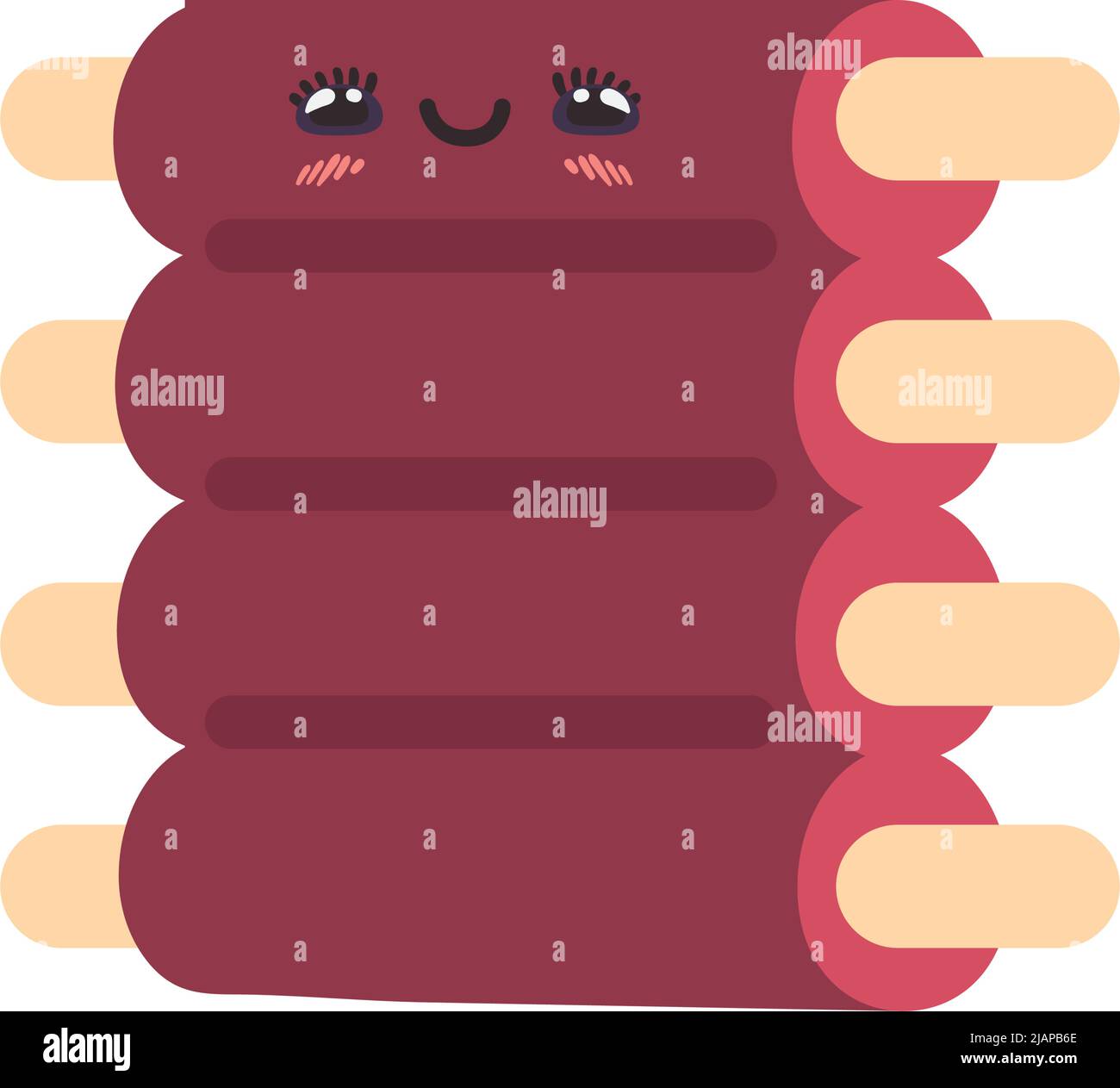 Out Getting Ribs Art flat kawaii ribs design Stock Vector Image & Art - Alamy