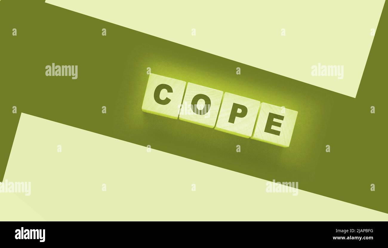 Cope from wooden letters on black background. Social concept Stock ...
