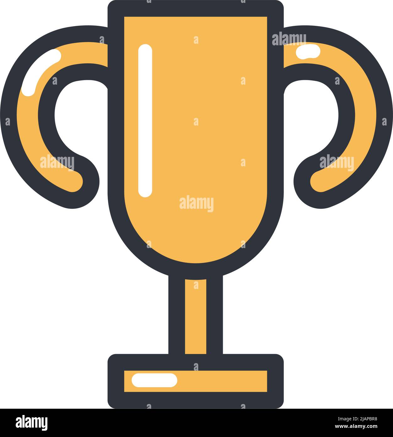 flat golden trophy illustration Stock Vector Image & Art - Alamy