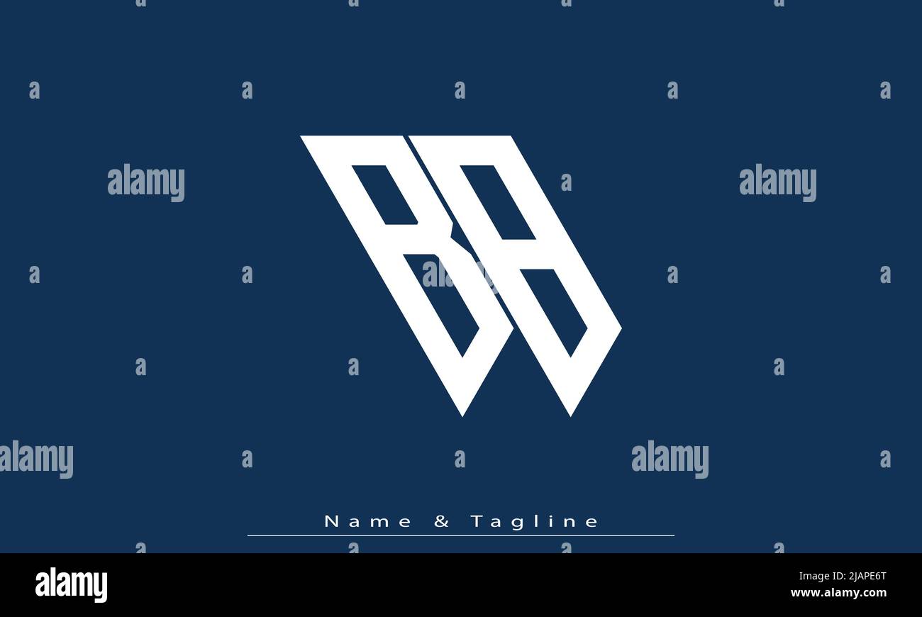 Alphabet letters Initials Monogram logo BB Stock Vector