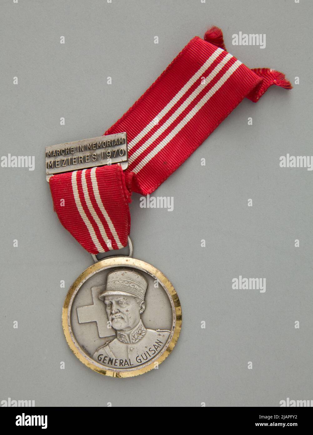 Commemorative badge of the memory march of General Henri Guisan Huguenin Frères & Co Stock Photo