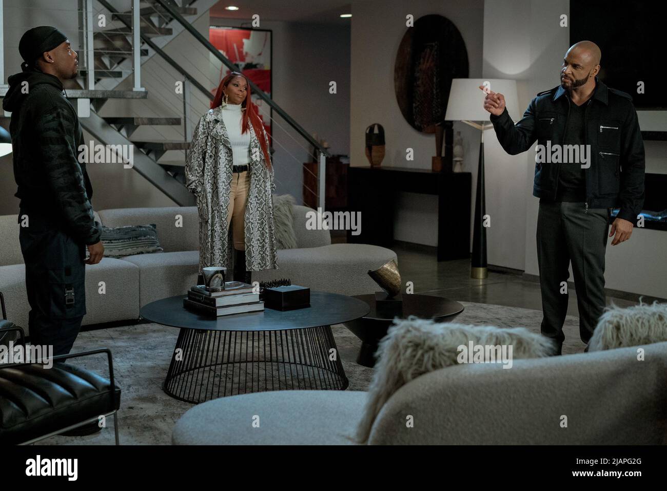 POWER BOOK II: GHOST, from left: Mary J. Blige, Woody McClain, Daniel