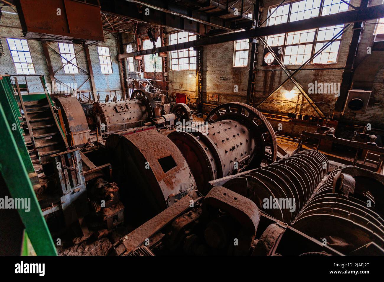 Old abandoned mining processing plant. Stock Photo