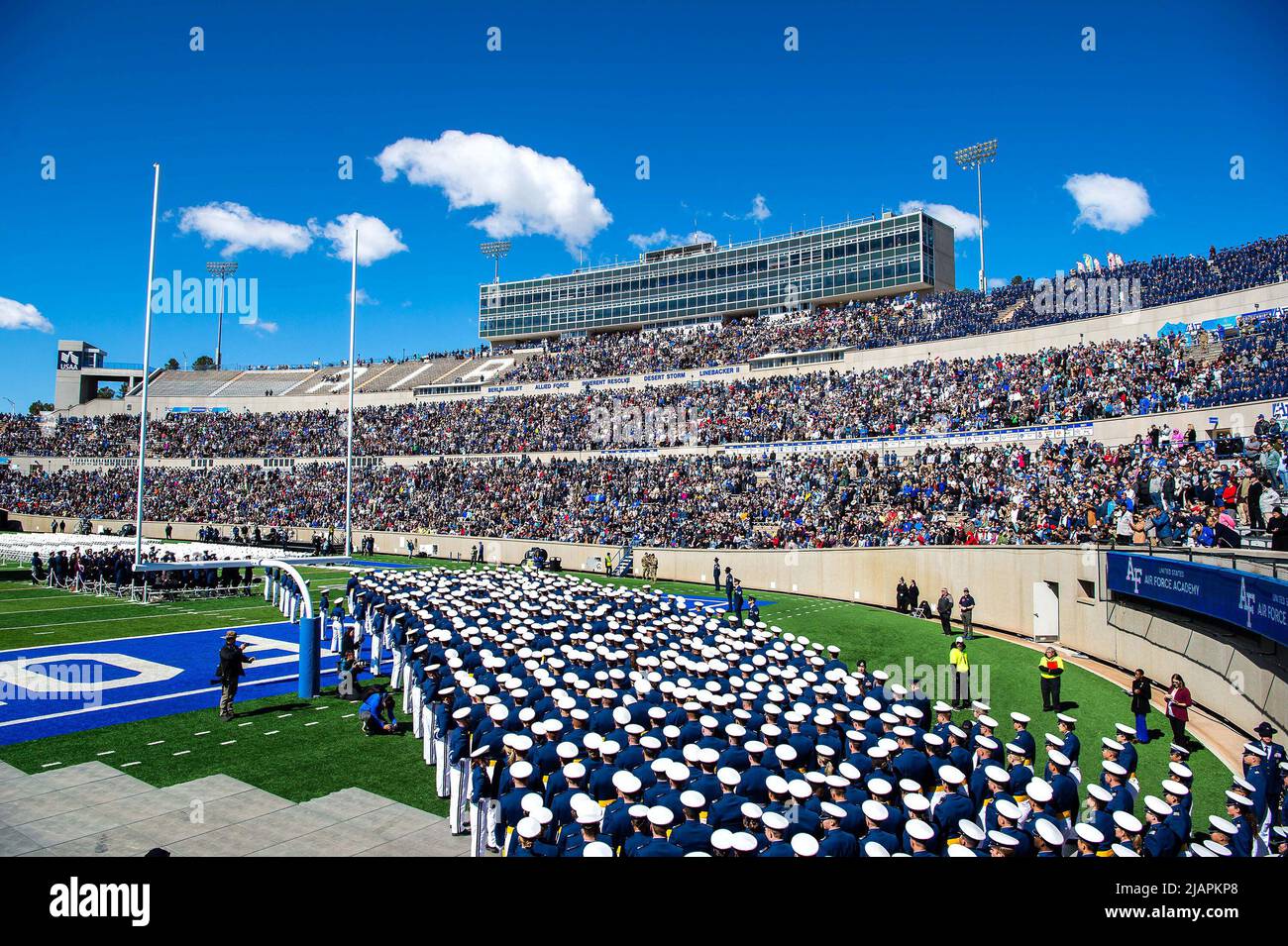 Colorado Springs, Colorado, USA. 25th May, 2022. Cadets march into