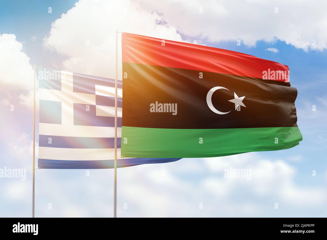 Greece libya flag hi-res stock photography and images - Alamy