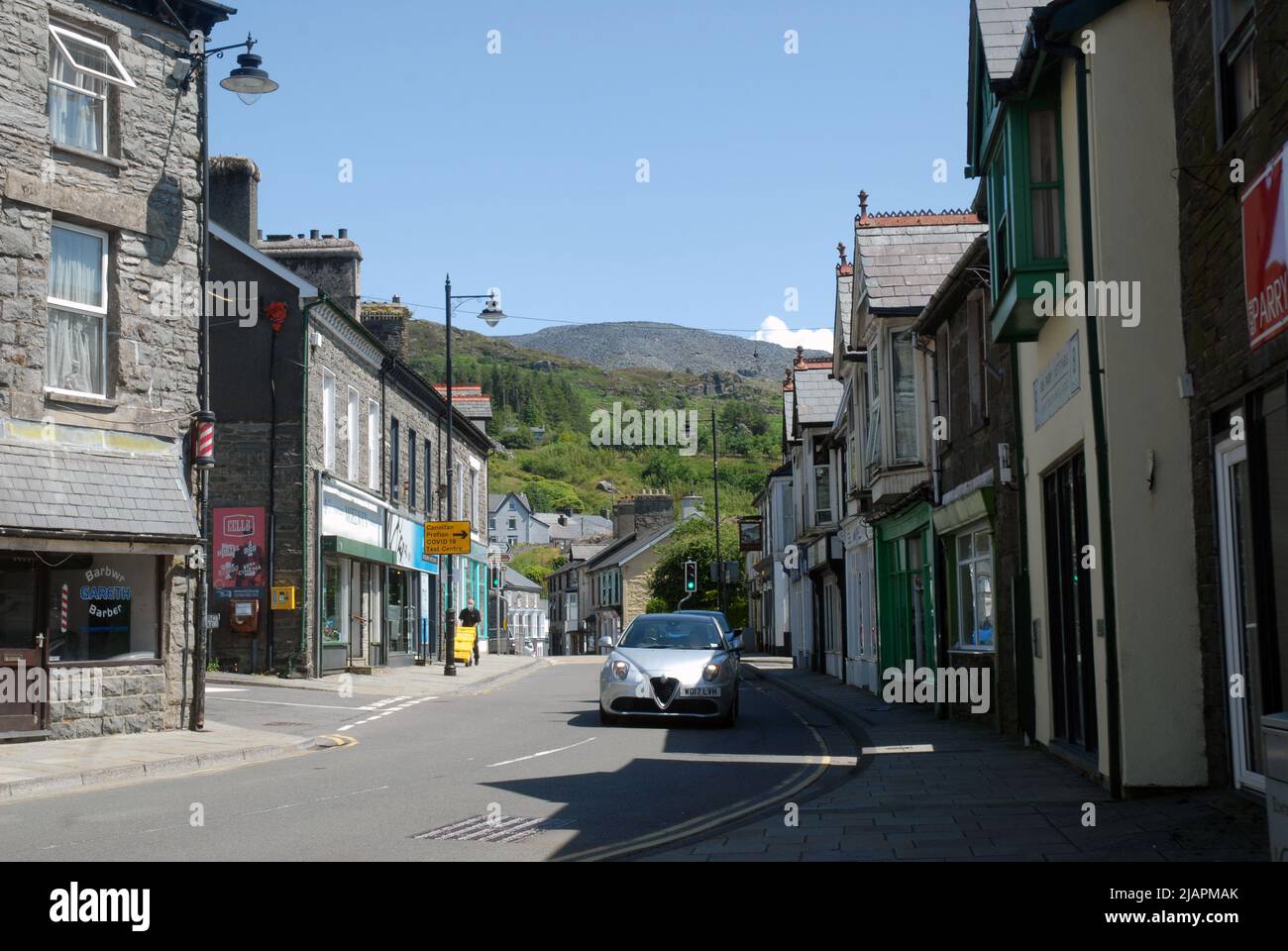 Main High Street, Blaenau Ffestiniog, Conwy, Wales, UK Stock Photo Alamy