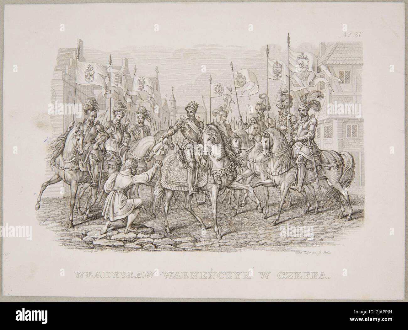 [Władysław III Warneńczyk (1424 1444) King of Poland and Hungary]. Władysław Warneńczyk in Czeffff. Meyer, Ludwig (fl. 1813 1824), Wolf, L. Stock Photo
