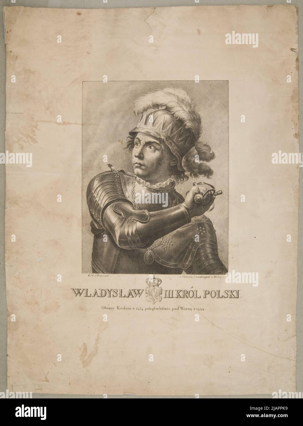Władysław III Warneńczyk (1424 1444) King of Poland and Hungary. Bacciarelli, Marcello (1731 1818), Dal Trozzo, Antoni, Piwarski, Jan Feliks (1794 1859) Stock Photo