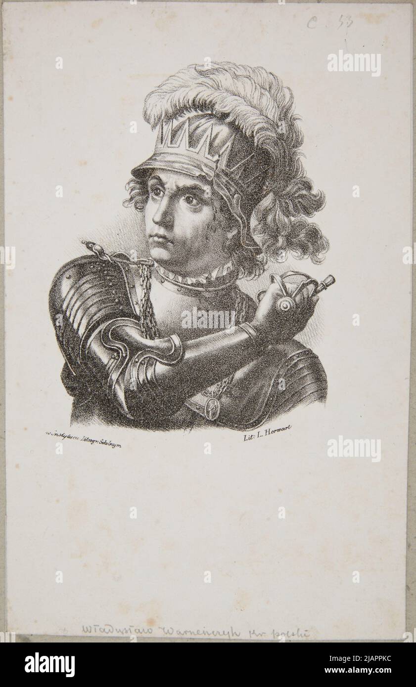 Władysław III Warneńczyk (1424 1444) King of Poland and Hungary Horwart, Ludwik (Fl. 1824 1837), Bacciarelli, Marcello (1731 1818), School Litographic Institute (Warsaw) Stock Photo