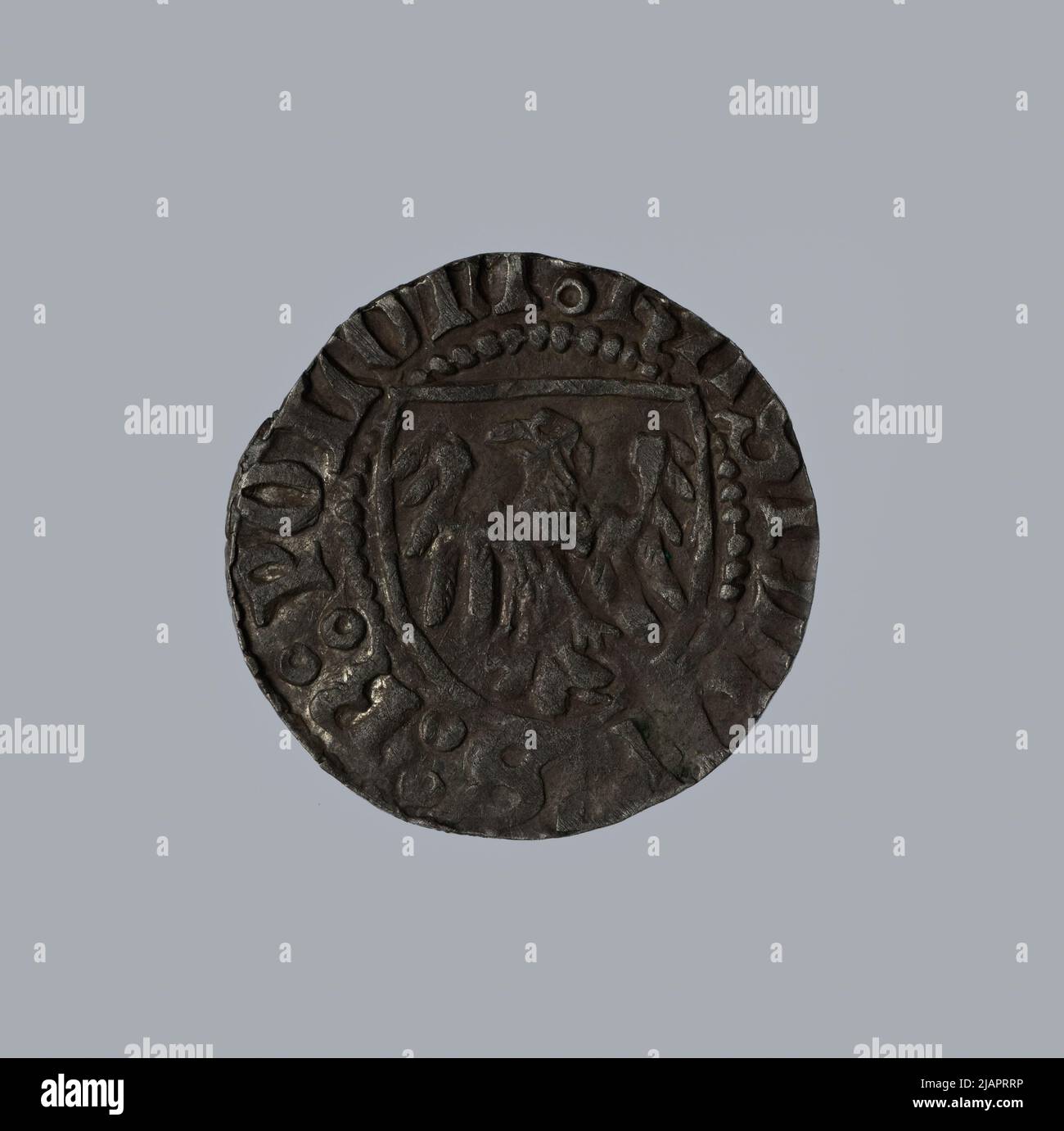 False coin, Prussian shilIIng, Casimir IV Jagiellon (1447 1492) Stock Photo