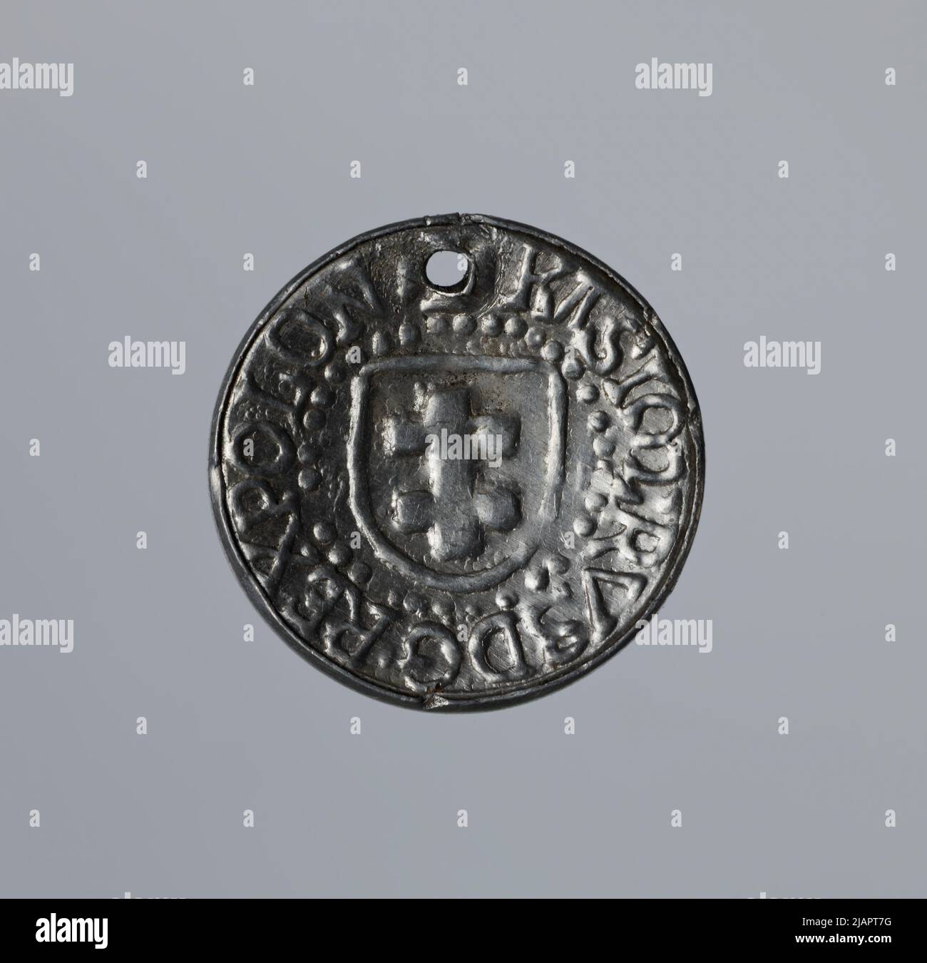 Imitation: Toruń Shiling, Casimir IV Jagiellon (1447 1492); Gdańsk Shiling, 1688, John III Sobieski (1674 1696) Stock Photo