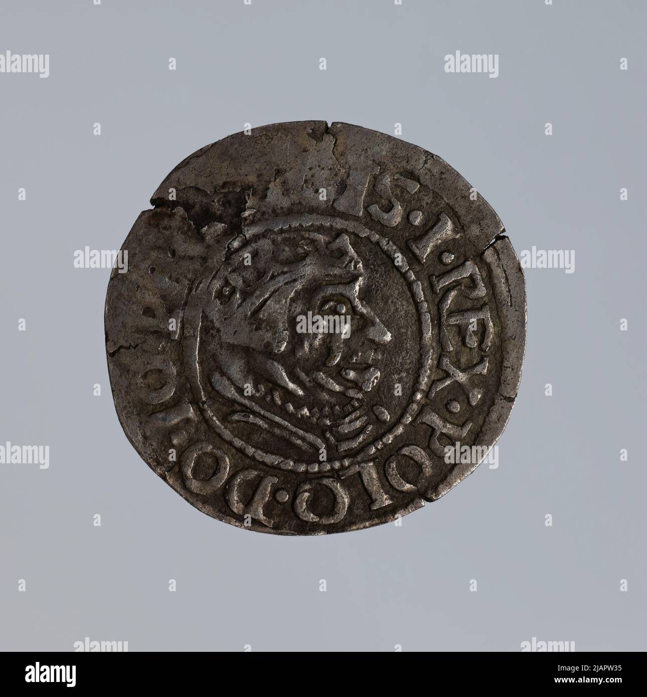 False Coin, Gdańsk Groschen, 1538, Sigismund I The Old (1506 1548) Stock Photo