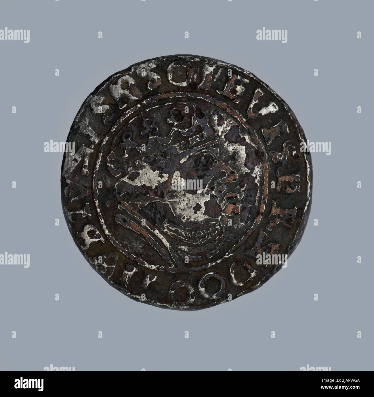 False coin, Prussian groschen, Sigismund I the Old (1506 1548) Stock Photo
