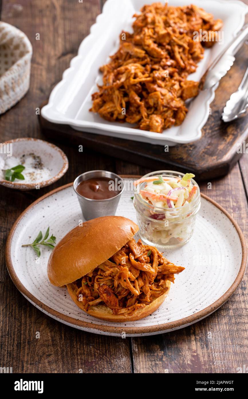 BBQ Chicken Sandwich On A Brioche Bun With Coleslaw Stock Photo Alamy bbq-chicken-sandwich-on-a-brioche-bun-with-coleslaw-stock-photo-alamy
