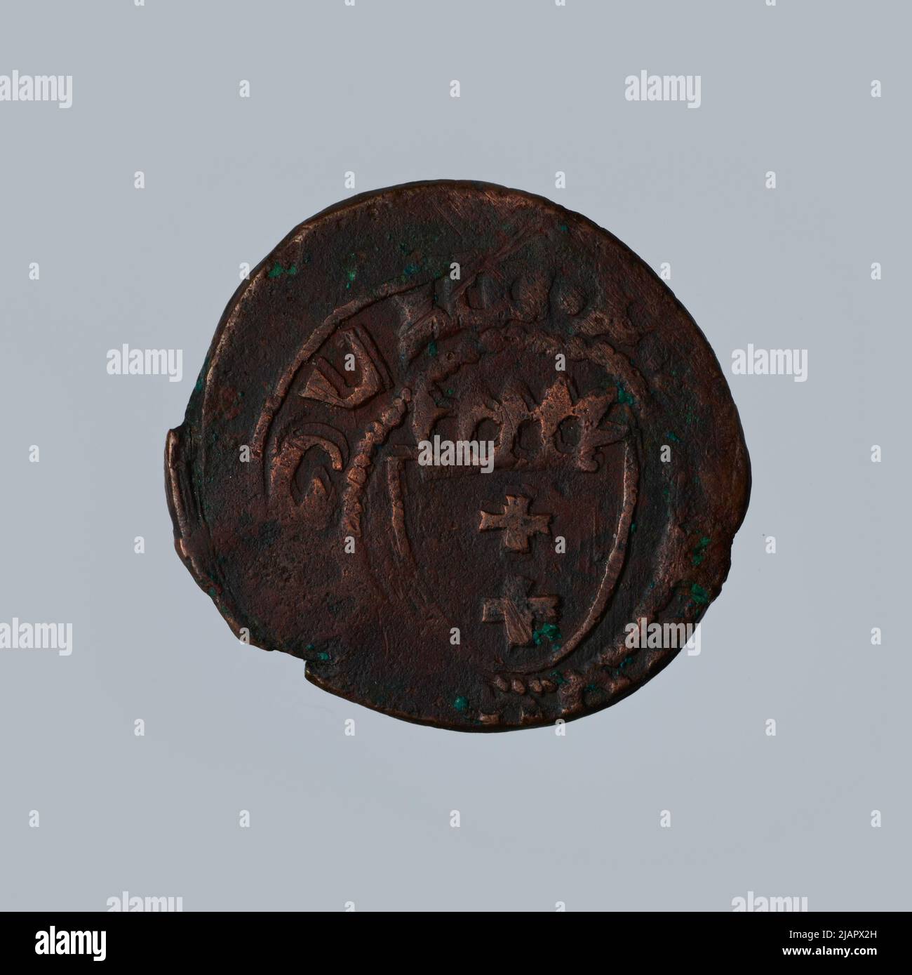 False Coin, Gdańsk Shiling, Casimir IV Jagiellon (1447 1492) Stock Photo