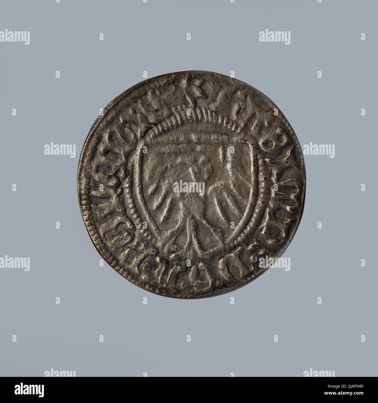 False Coin, Gdańsk Shiling, Casimir IV Jagiellon (1447 1492) Stock Photo