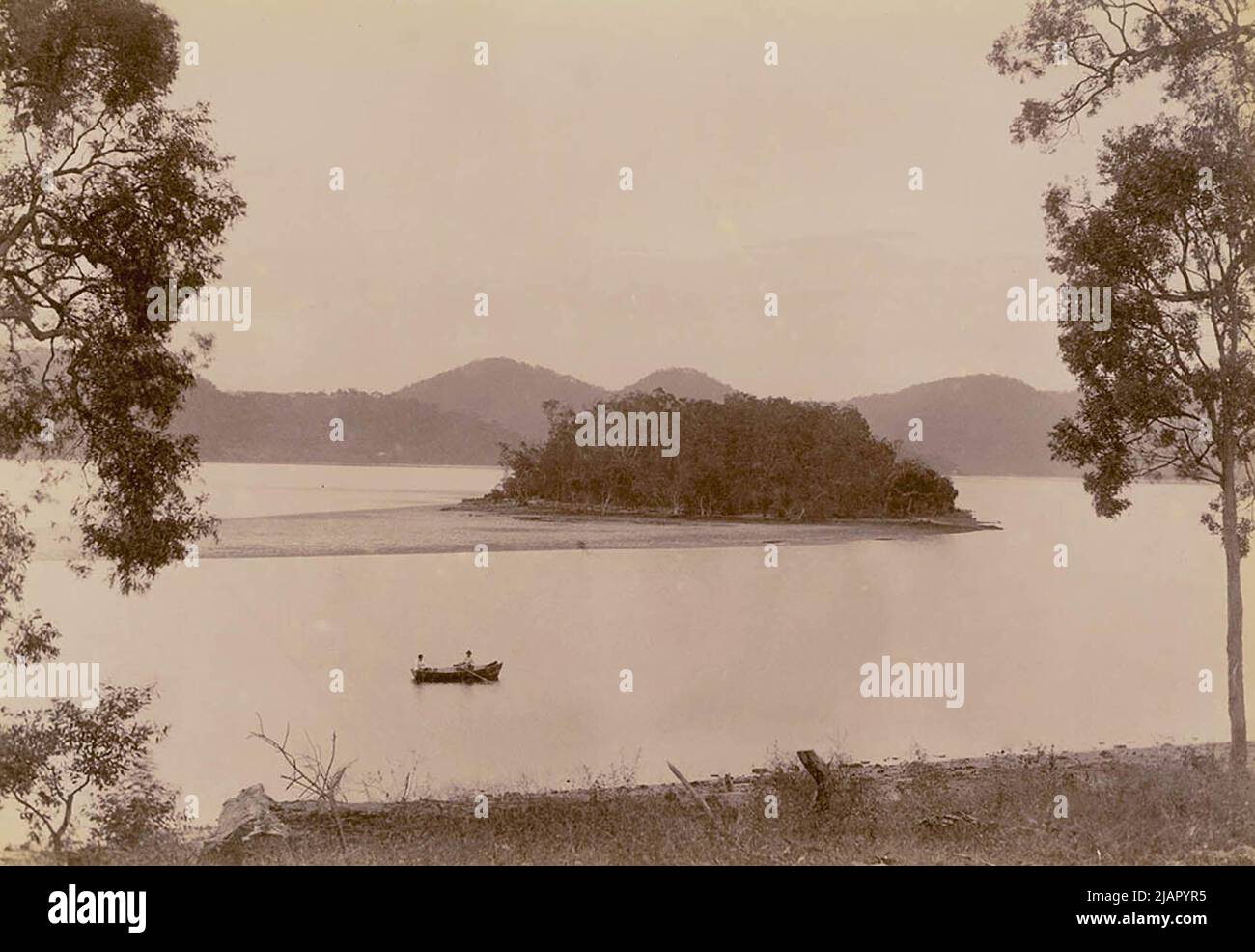 Peat Island, Hawkesbury River, NSW ca.1900 Stock Photo