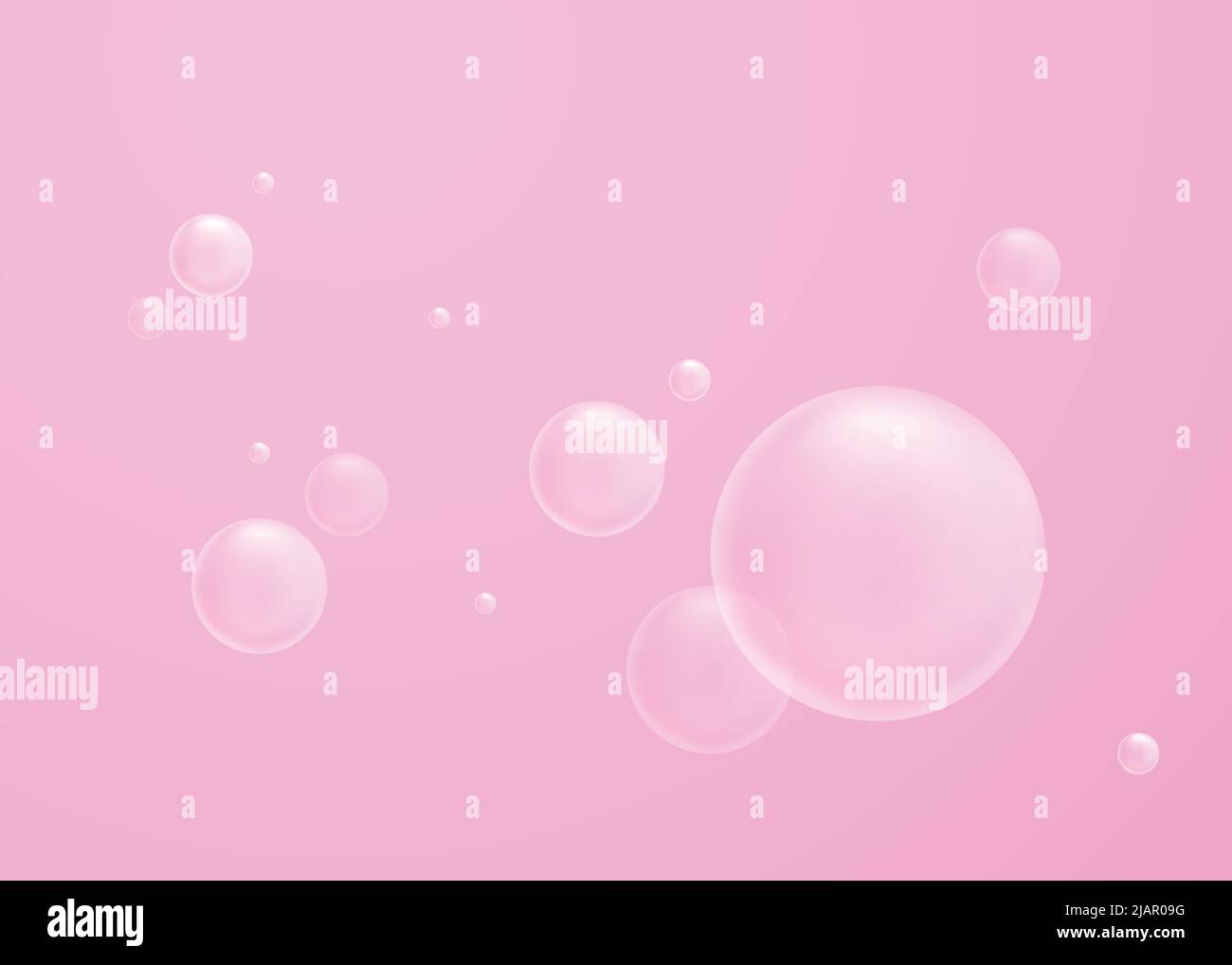 Sparkling soap bubbles. Vector illustration. Stock Vector