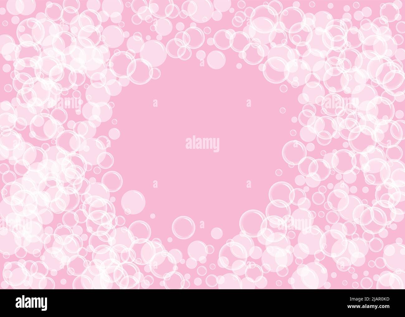 Vector illustration with soap bubbles. Stock Vector