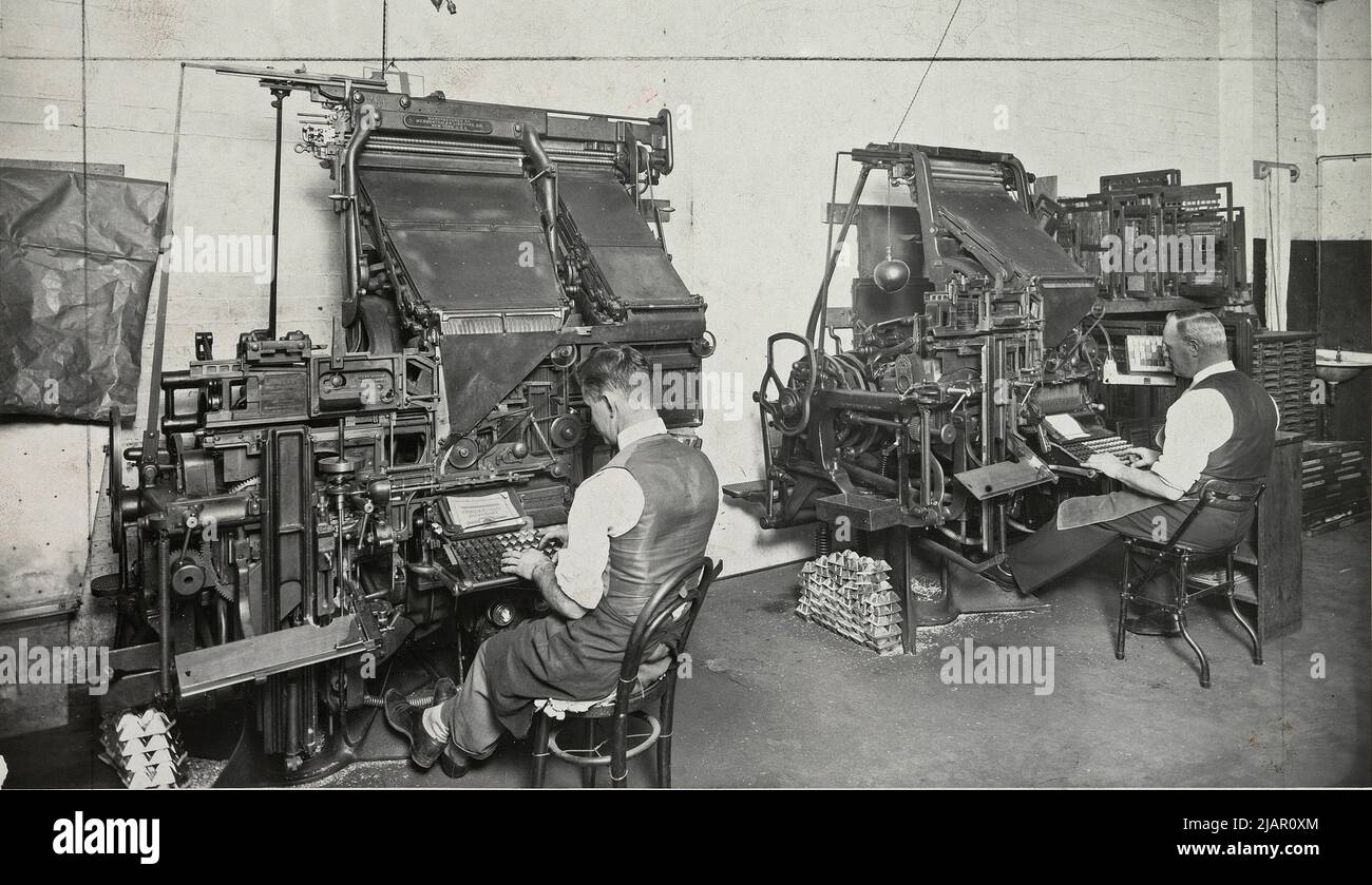 Linotype machines, Anthony Hordern and Sons department store ca. 1935