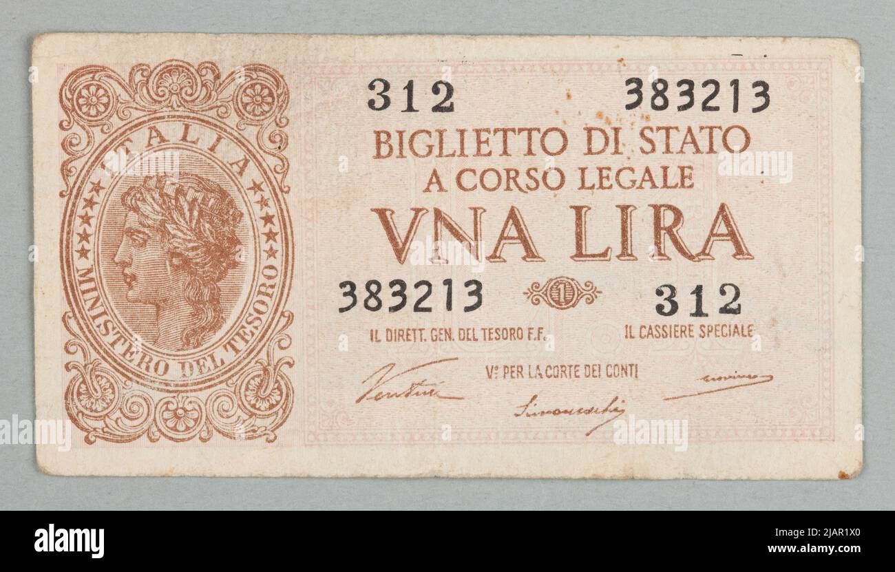 una lira di carta 1944 valore