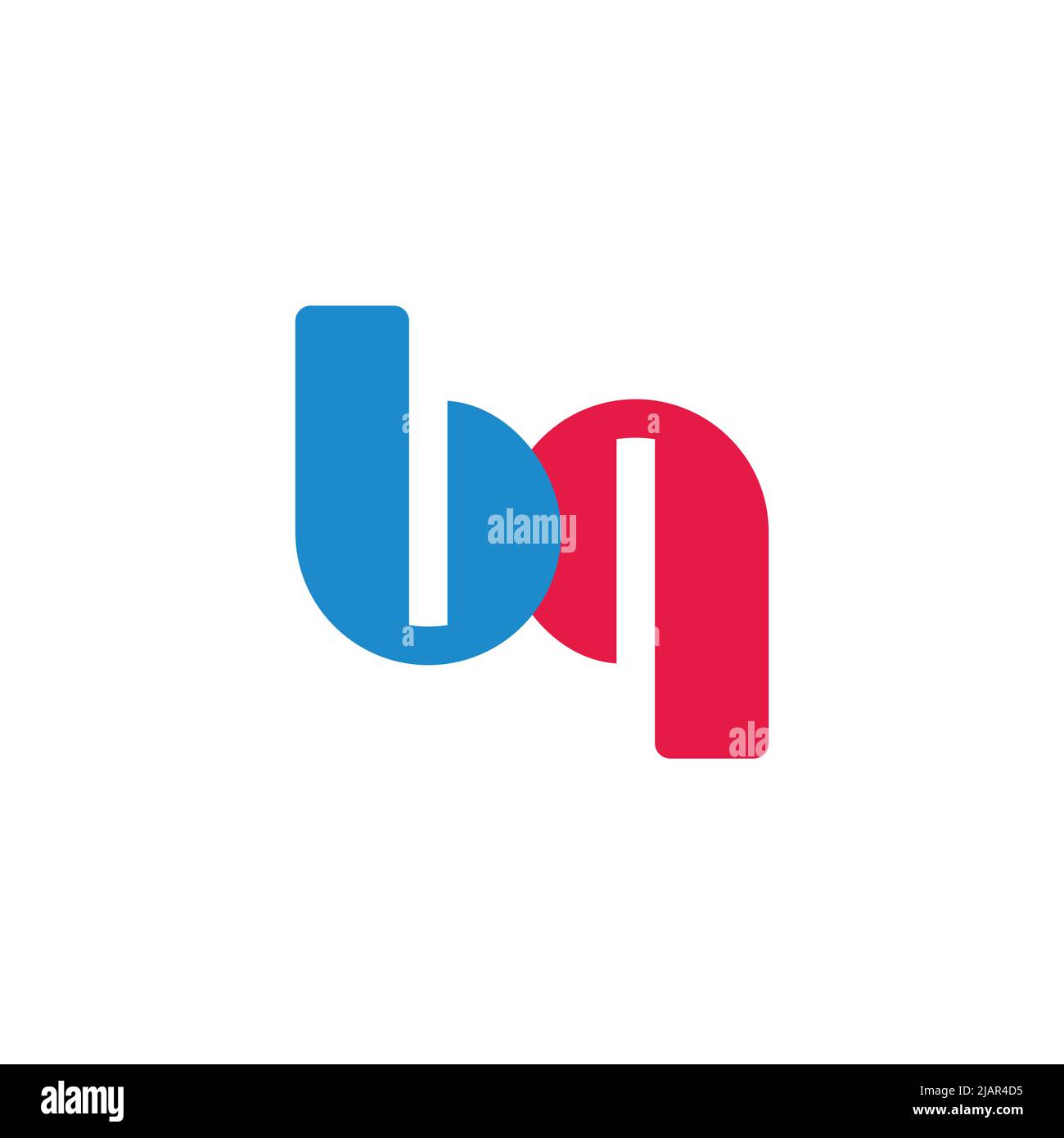 letter bq simple linked colorful geometric circle logo vector Stock Vector