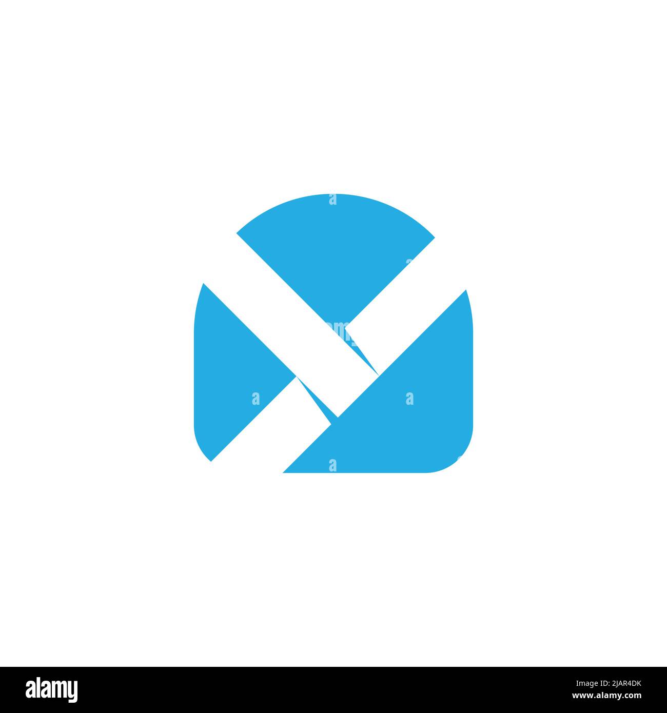 letter y simple curves geometric logo vector Stock Vector