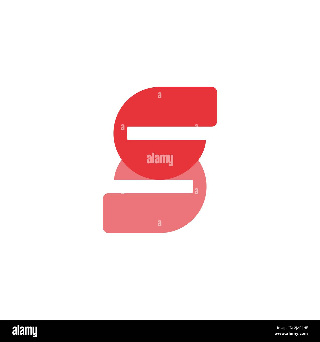 letter cs simple colorful gradient motion logo vector Stock Vector