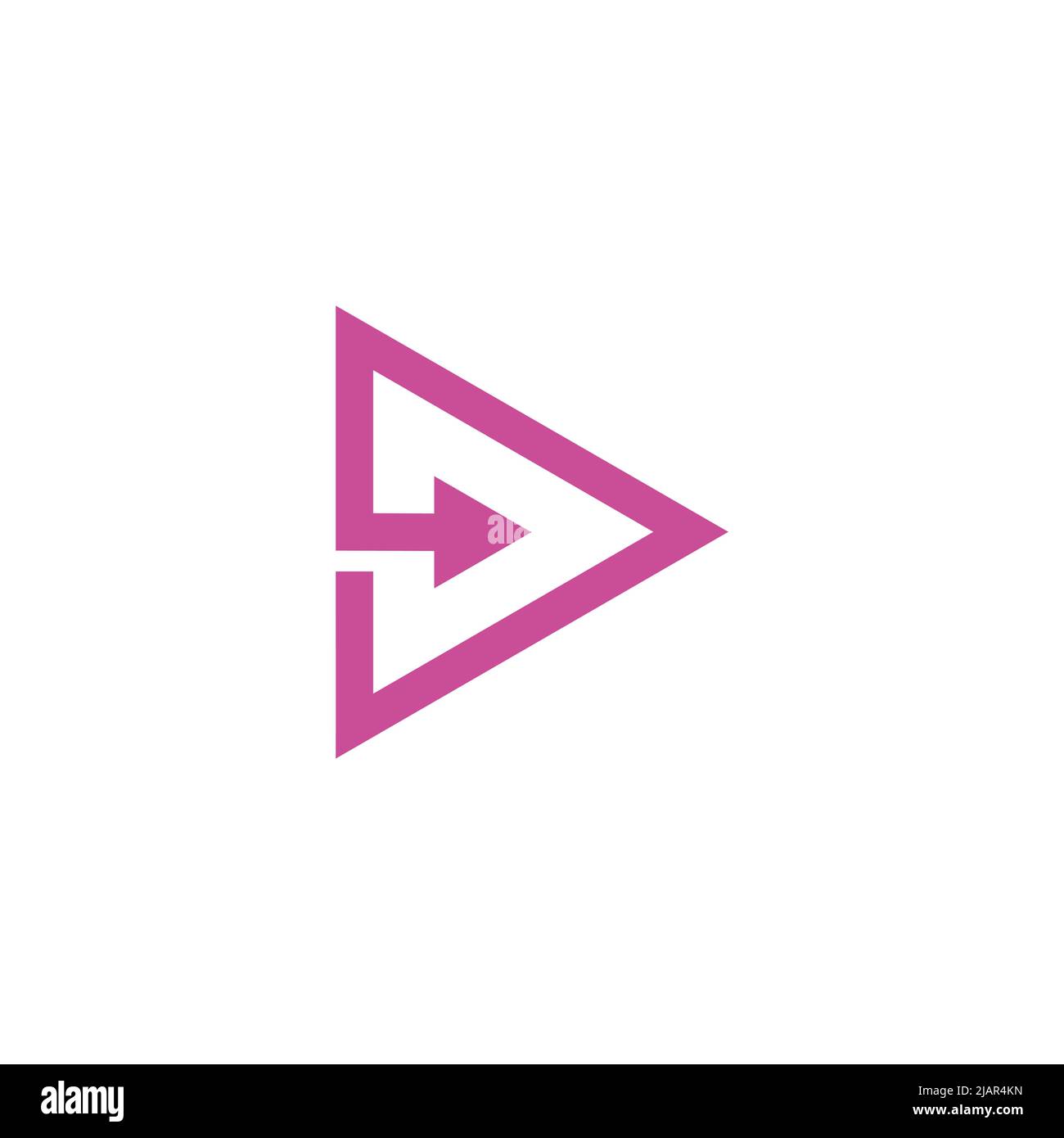 triangle simple geometric arrow right direction logo vector Stock Vector