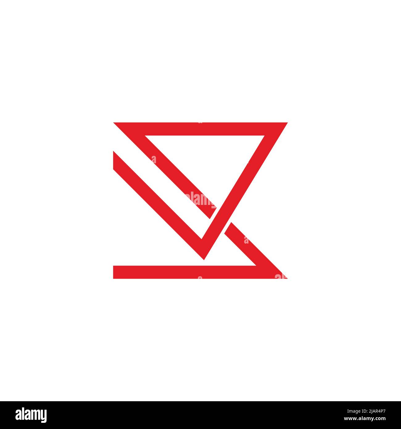 letter sv simple triangle arrow logo vector Stock Vector