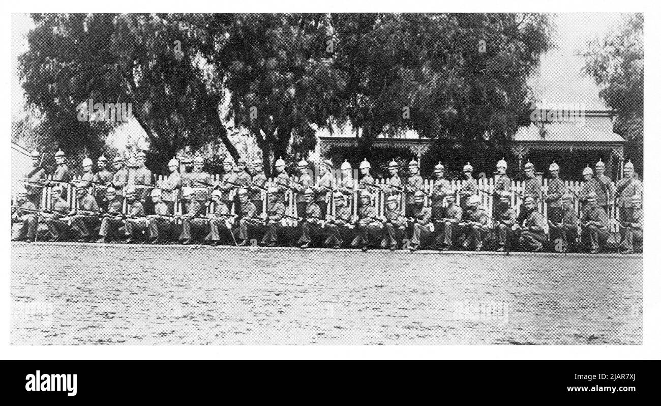 G Coy 1st Regiment NSW Infantry, Wagga Wagga ca. 1894 Stock Photo
