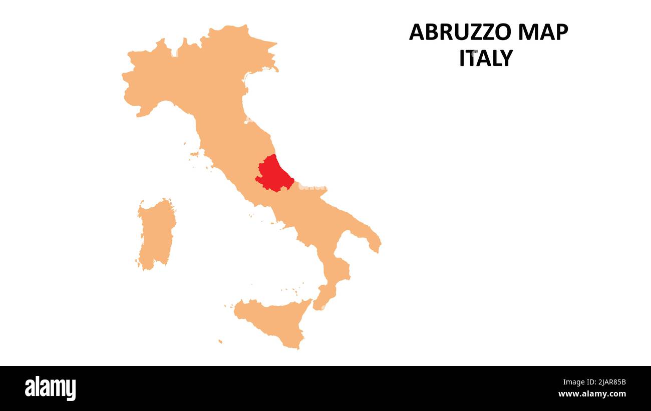 Abruzzo Regions Map Highlighted On Italy Map Stock Vector Image & Art ...