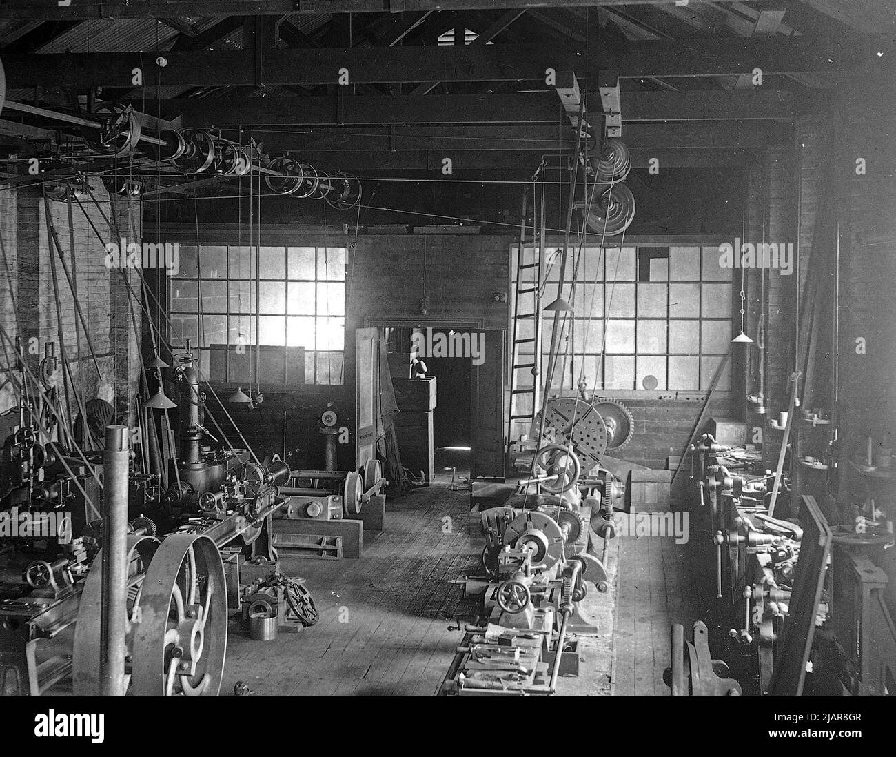 Russell Allport & Co machine shop, Hobart ca.  Possibly early 1900s Stock Photo