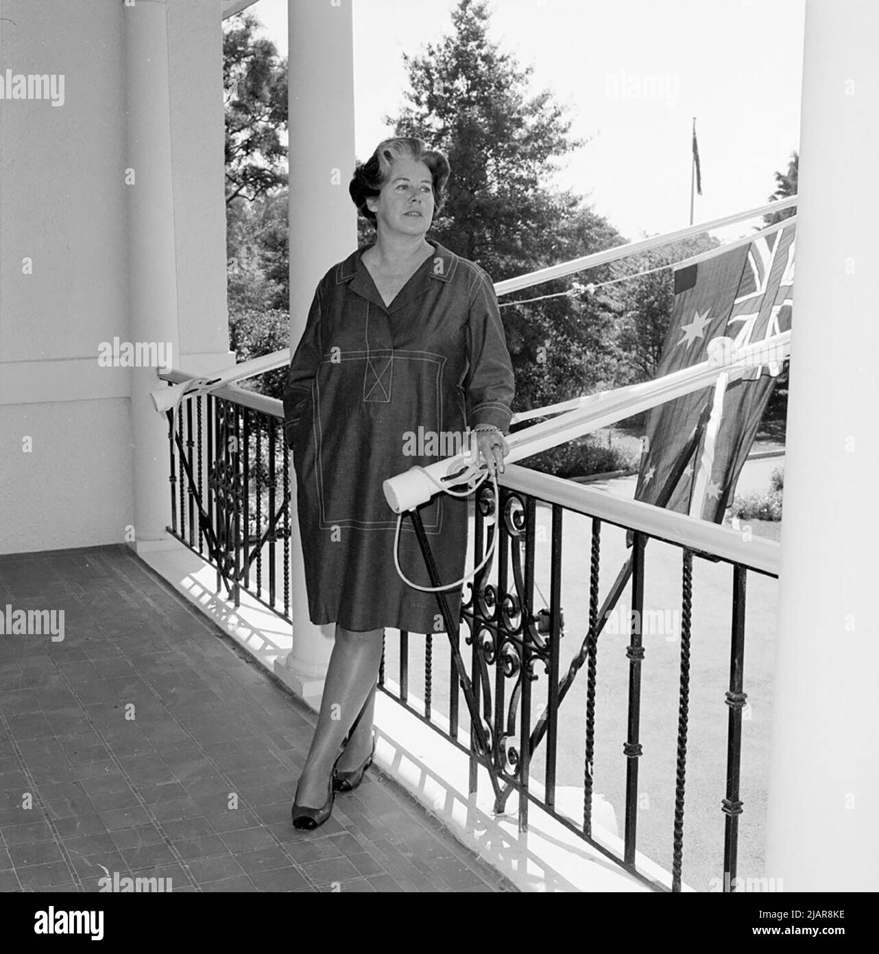 Zara Holt, wife of Australian prime minister Harold Holt, on the