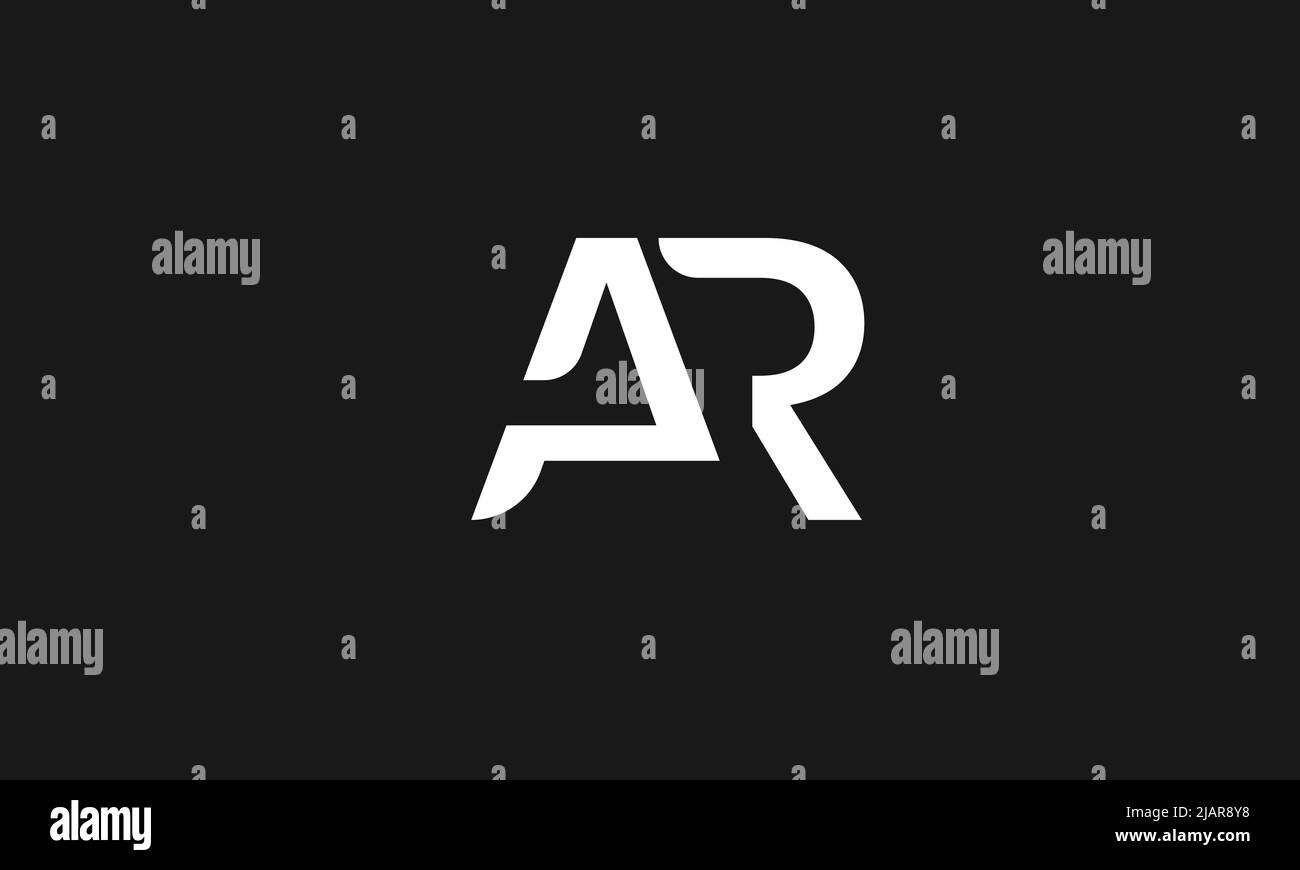 Alphabet letters Initials Monogram logo AR RA A R Stock Vector