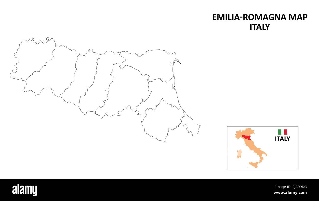 Emilia Romagna Map State And District Map Of Emilia Romagna Political Emilia Romagna Map State And District Map Of Emilia Romagna Political Map Of Emilia Romagna With Outline And Black And White Design 2JAR9DG