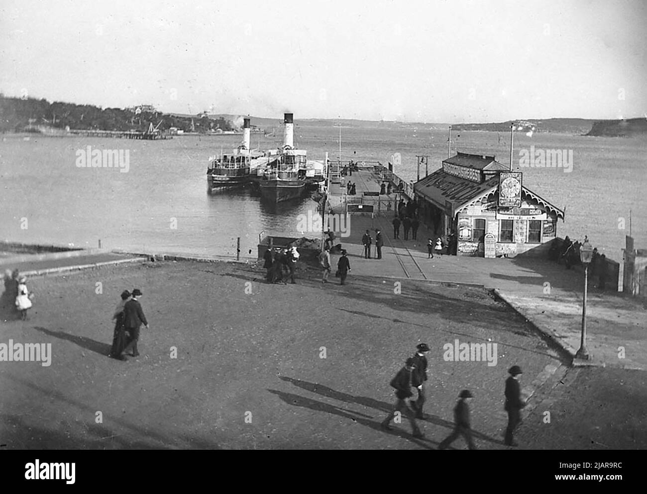 Sydney Ferries at Manly late 19th century ca.  late 1800s Stock Photo