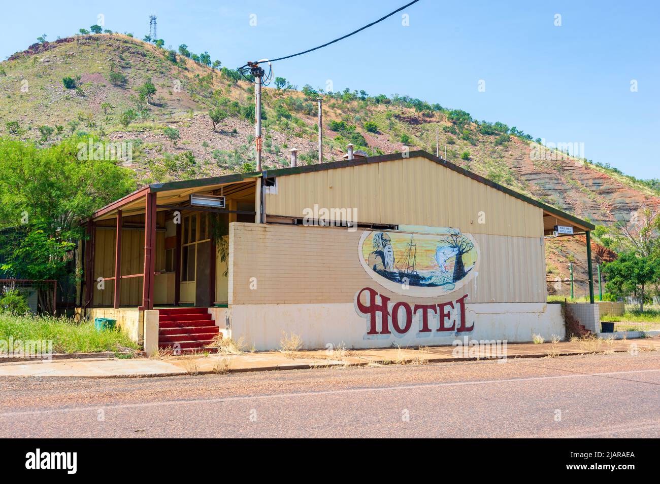 View of an old Hotel, Wyndham, Western Australia, WA, Australia Stock Photo