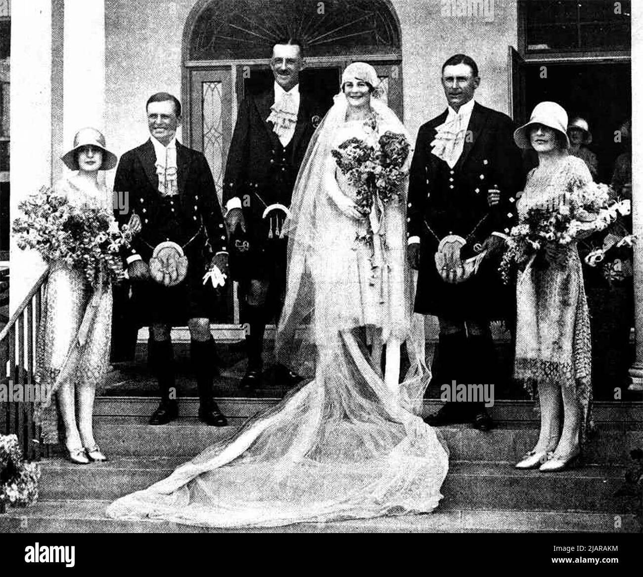 Wedding of Jean Kater at Mount Broughton, now Peppers Manor House ca.  1929 Stock Photo