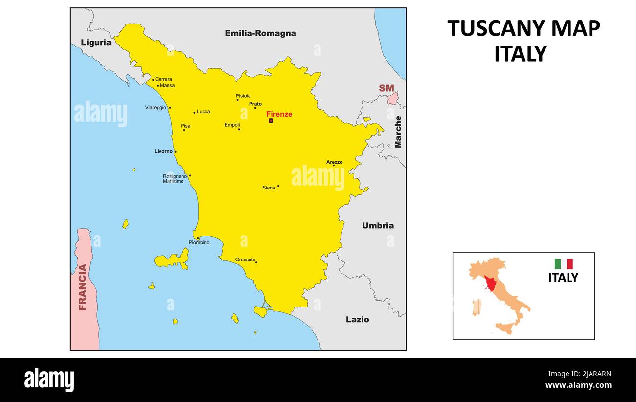 Tuscany Tourist Map Pdf Tuscany Map High Resolution Stock Photography And Images - Alamy