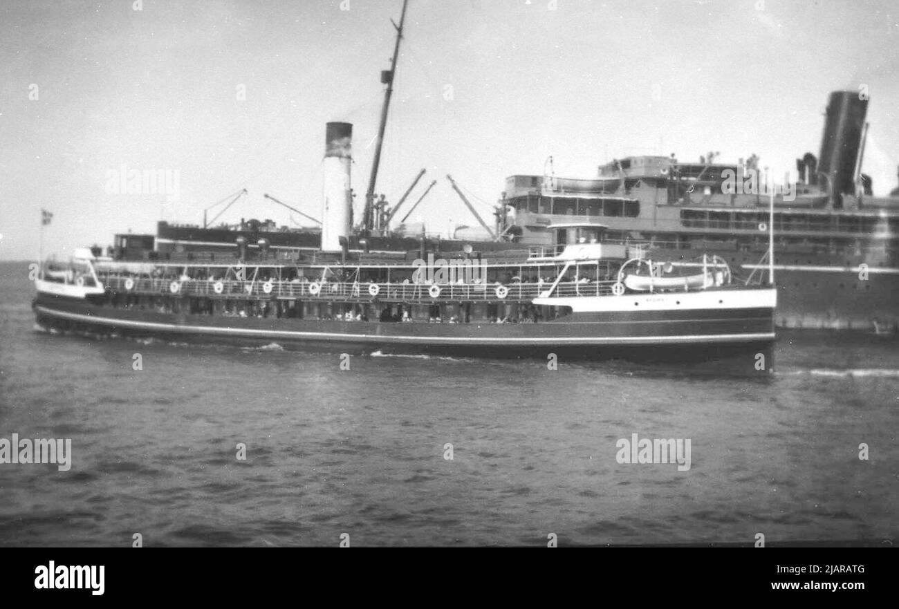 Vintage ferry boat Black and White Stock Photos & Images - Alamy