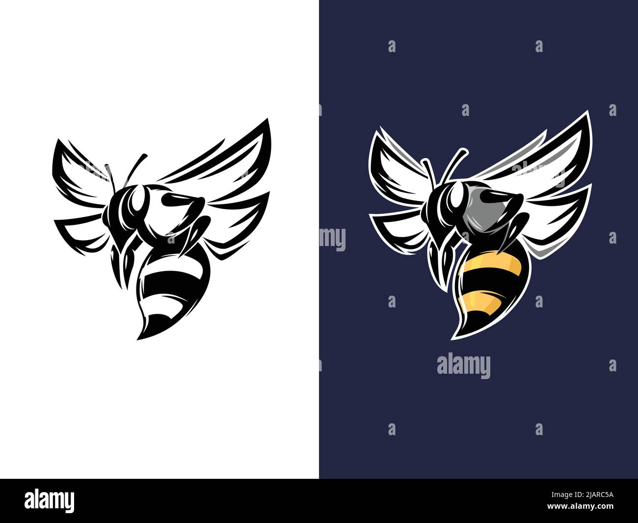 Honeybee Logo illustration best for label design Premium Vector Stock ...