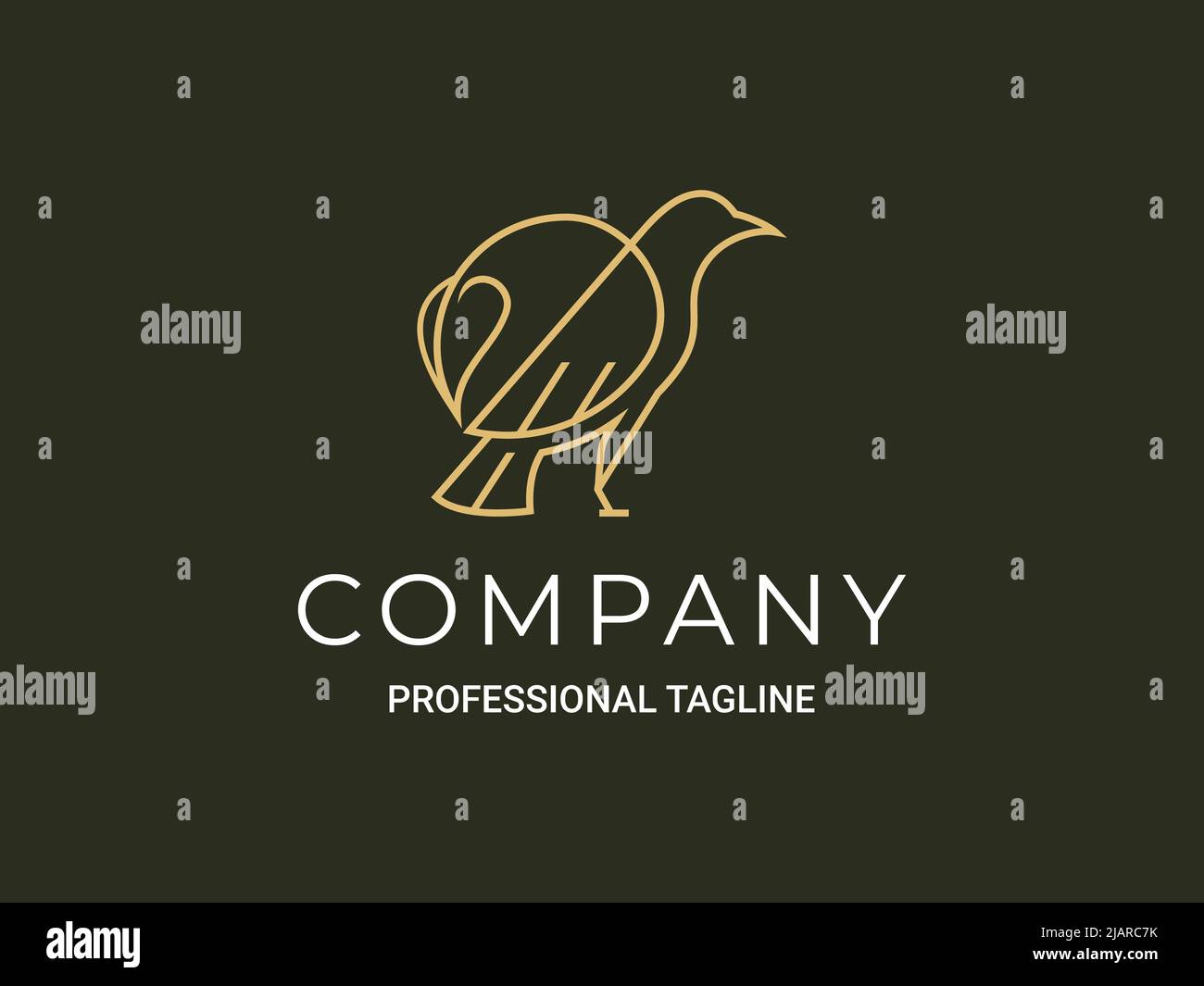 Luxury Bird with leaf nature logo template Stock Vector