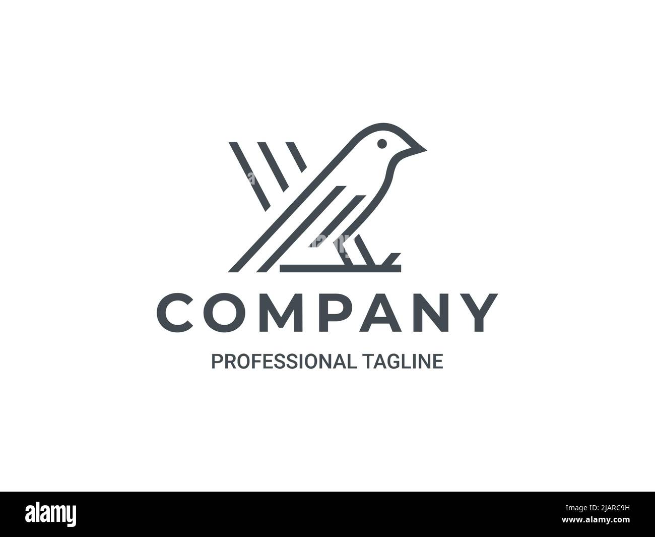 Luxury Bird nature logo template Stock Vector