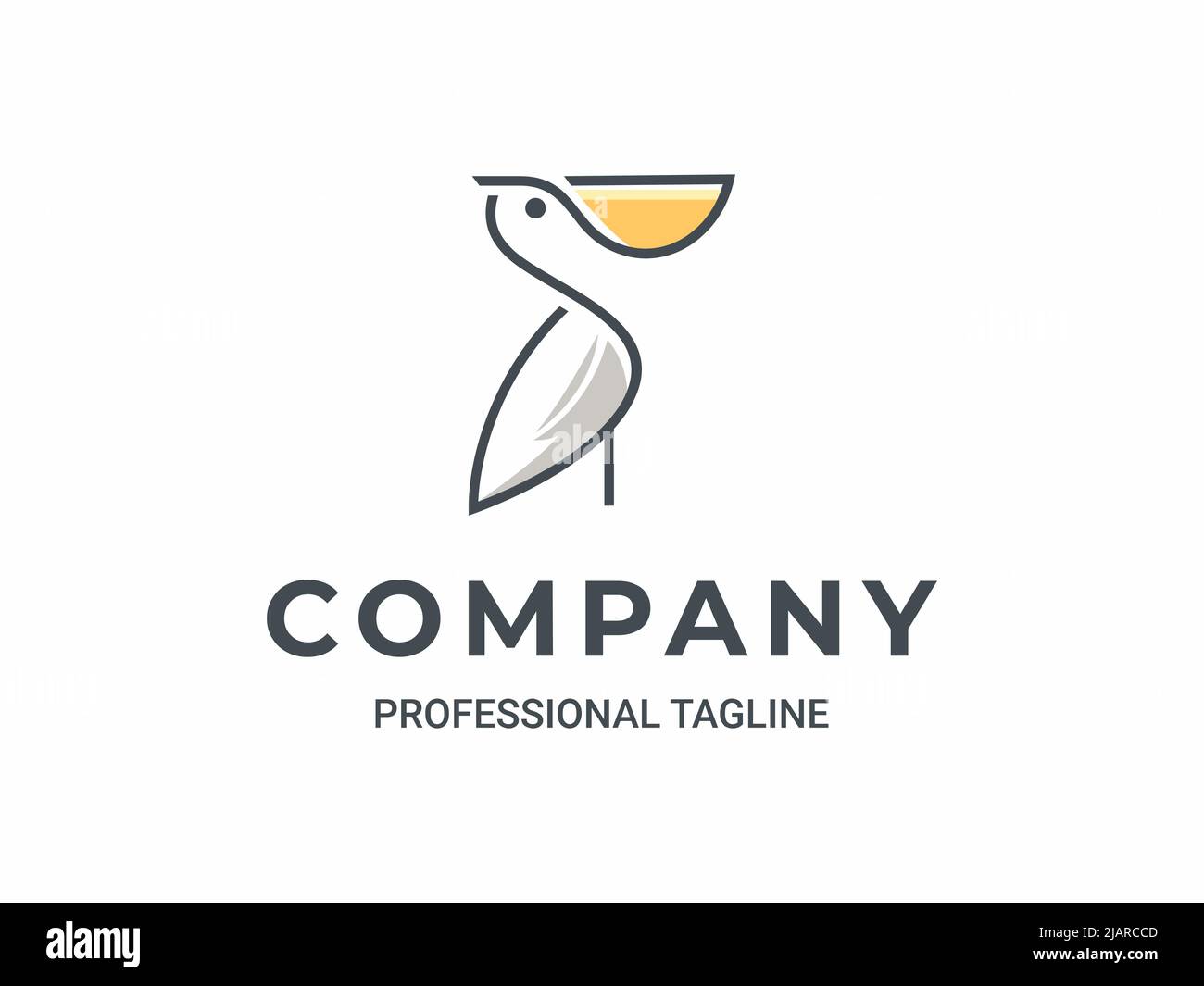 pelican simple premium logo template Stock Vector