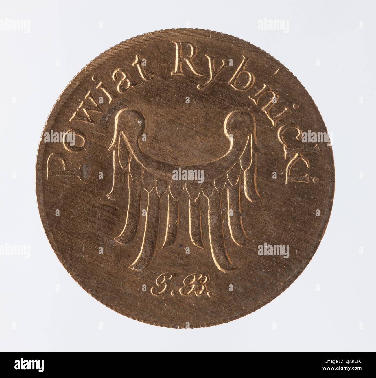 Replacement coin, 2 Ducats Rybnik; 2007 Stock Photo