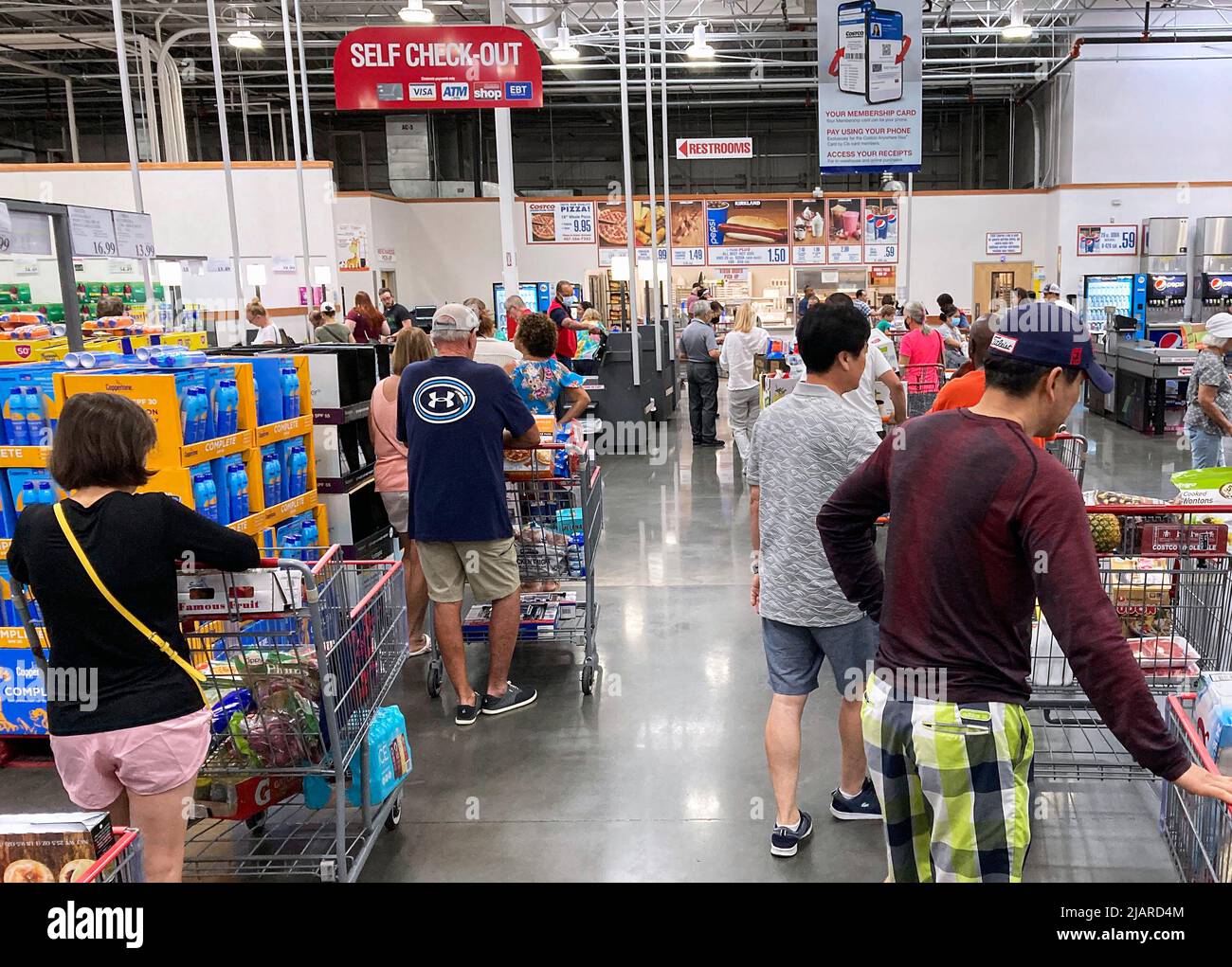 Orlando, United States. 31st May, 2022. Shoppers wait in a checkout