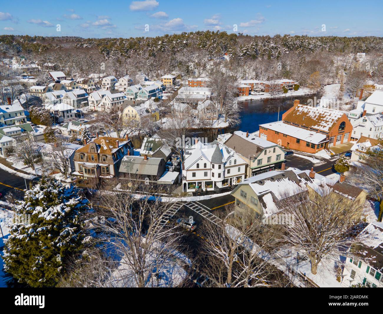 Manchester historic town center and harbor aerial view, Manchester by ...