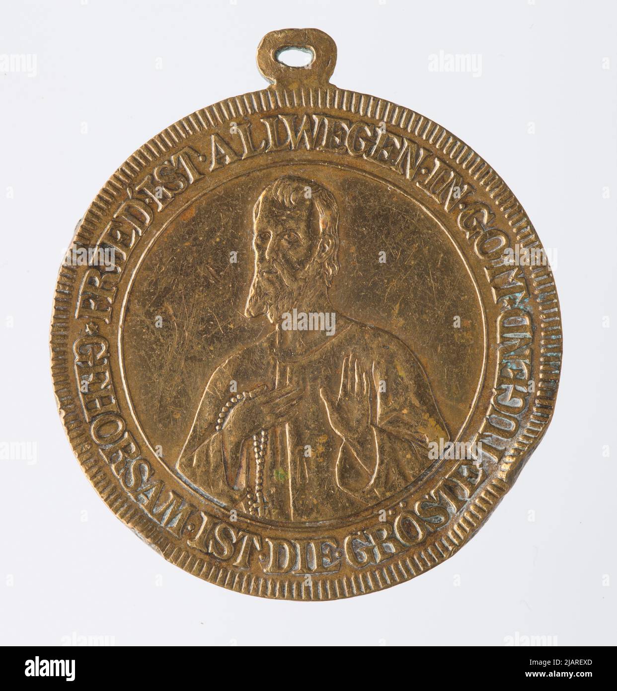 The medal struck on the occasion of the ceremony commemorating the 400th anniversary of the death of Bl. Nicholas from Flüe Stock Photo