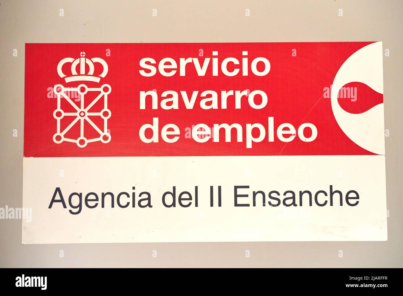 Pamplona, Spain 9 january 2022. Official building of the Navarre Public Employment Service. Stock Photo
